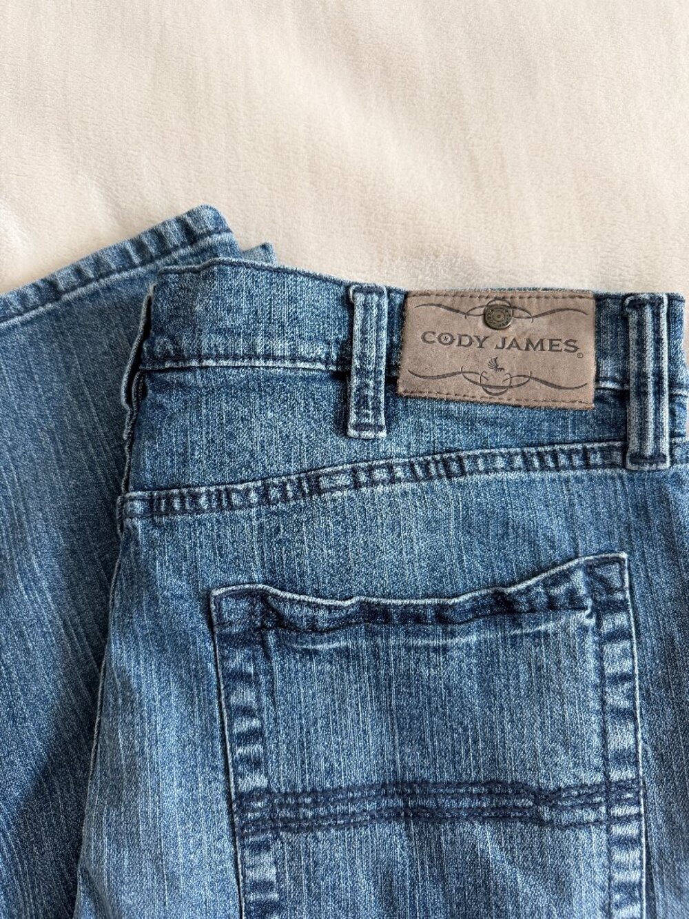 Cody James Jeans 38x30 Mens Blue Denim Western Cowboy Stretch Faded Wash